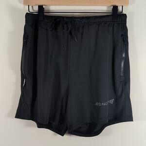 Jed North Men's Gym Training Shorts Black Size Medium M Zipper Pockets Workout